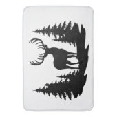 Big Buck unter Pine Trees Vector Badematte (Vorderseite Vertikal)