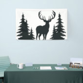 Big Buck unter Pine Trees Vector Banner (Messeveranstaltung)