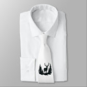 Big Buck unter Pine Trees Vector Krawatte (Gebunden)