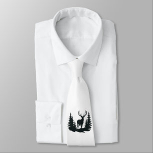 Big Buck unter Pine Trees Vector Krawatte
