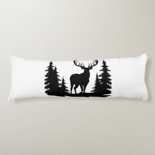 Big Buck unter Pine Trees Vector Seitenschläferkissen