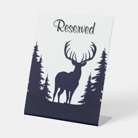 Big Buck unter Pine Trees Vector vorbehalten Sockelschild (Vorderseite)