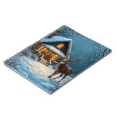 Big Buck's Snowy Christmas Visit Notizblock (Linke Seite)