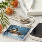 Big Buck's Snowy Christmas Visit Schlüsselanhänger (Vorderseite rechts)