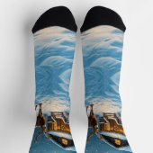 Big Buck's Snowy Christmas Visit Socken (Oben)