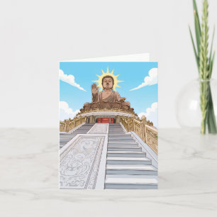 Big Buddha Ansicht Grußkarte Karte