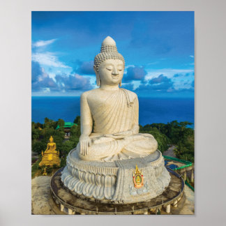 Big Buddha Statue am Meer Poster