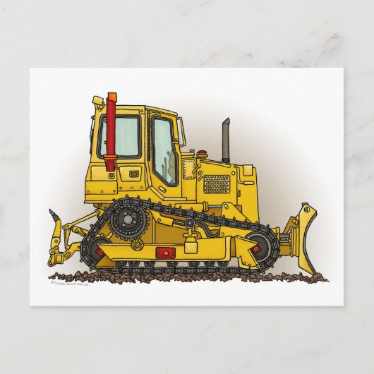 Big Bulldozer Dozer Postkarte (Vorderseite)