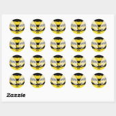 Big Bumble Bee Fun Stickers (Blatt)