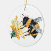 Big Bumble Bee sammeln Pollen Keramik Ornament (Links)