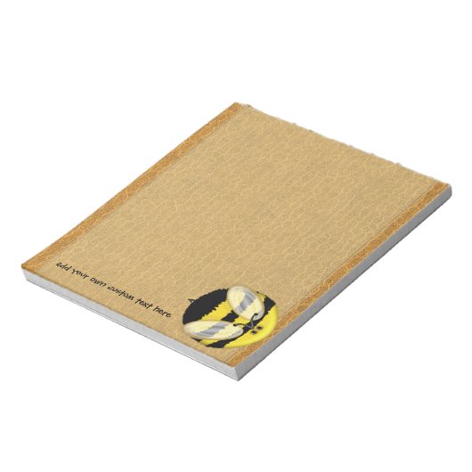 Big Bumble Bee Small Custom Notepad Notizblock (Rotiert)