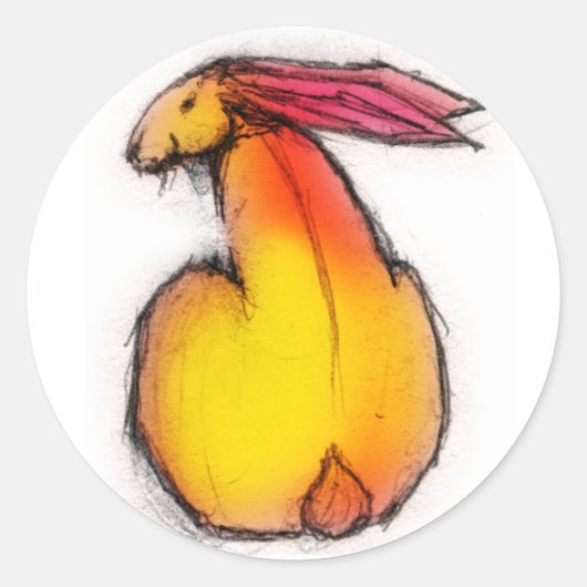 Big Bun Runder Aufkleber (Vorderseite)