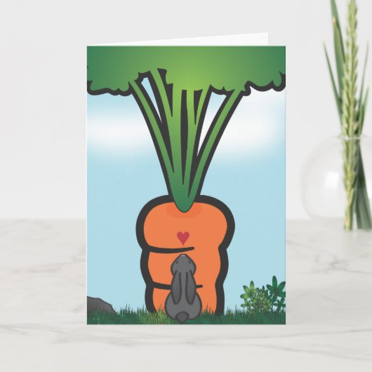 Big Bunneh Carrot Karte (Vorderseite)