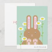 Big Bunny Feiertagskarte (Vorne/Hinten)