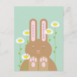 Big Bunny Holiday Postcard Feiertagspostkarte