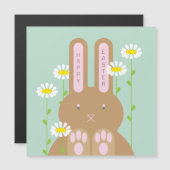 Big Bunny Magneday Card Magnetkarte (Vorne/Hinten)