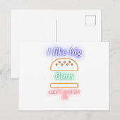 Big Buns Funny Burger Postkarte (Vorne/Hinten)