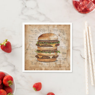Big Burger Old School Diagramm Serviette