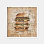 Big Burger Old School Diagramm Serviette (Vorderseite)