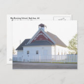 Big Burning School, Bad Ax, MI Postcard Postkarte (Vorne/Hinten)
