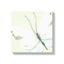Big Butterfly auf Polka Dots Canvas Print