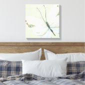Big Butterfly auf Polka Dots Canvas Print Leinwanddruck (Insitu (Schlafzimmer))