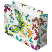 Big Butterfly-Träume Große Geschenktüte (Rückseite Schrägansicht)