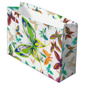 Big Butterfly-Träume Große Geschenktüte (Vorderseite Schrägansicht)