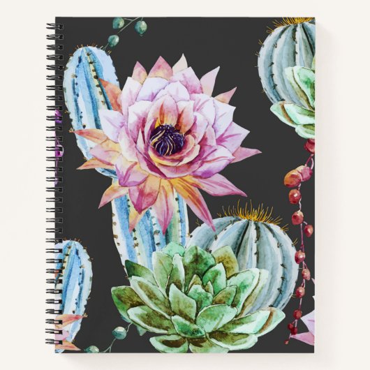 Big Cactus Pattern Notizblock (Vorderseite)