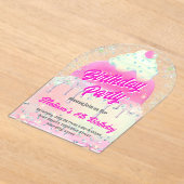 big cake design birthday party acryleinladungen (Ablage )