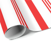 Big Candy Cane Streifen Geschenkpapier (Rolleneckpunkt)