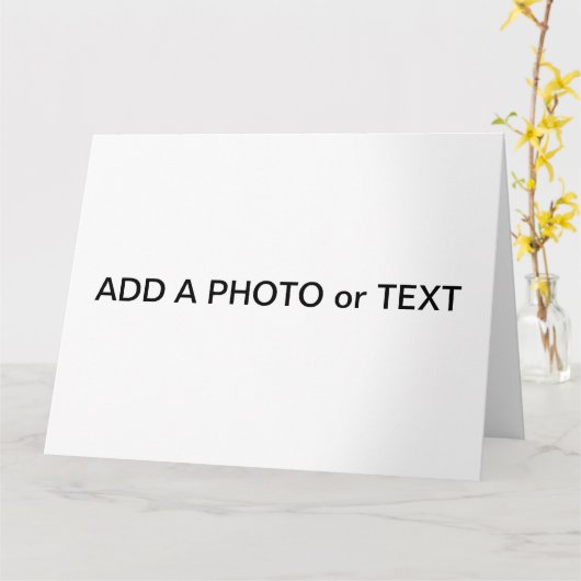 Big Card (28 cm) Foto oder Text - Erstellen Sie Ih Karte (Gelbe Blume)