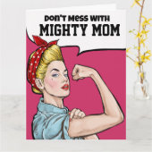 Big Card für Mighty Mama - Siehe Innen und hinten Karte (Gelbe Blume)