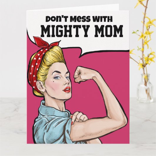 Big Card für Mighty Mama - Siehe Innen und hinten Karte (Gelbe Blume)