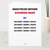 Big Card für Mighty Mama - Siehe Innen und hinten Karte (Rückseite)