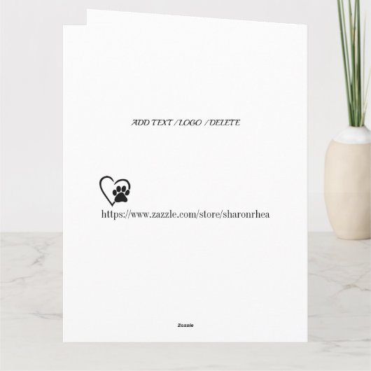 Big Card Patriotic Pit Bull Dankeskarte (Rückseite)