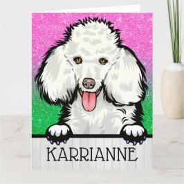 Big Card Poodle Dankeskarte