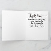 Big Card Vielen Dank - sehen Sie zurück! Dankeskarte (Innenseite)