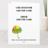 Big Card Vielen Dank - sehen Sie zurück! Dankeskarte (Rückseite)