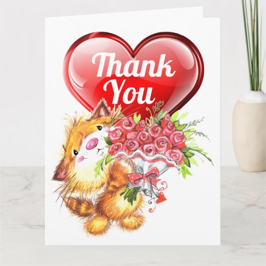 Big Card Vielen Dank und Freundschaft Dankeskarte (Vorderseite)