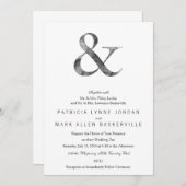 Big Caslon Medium Black Letterpress Gran Einladung (Vorne/Hinten)