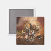 Big Cat Art Magnet (Vorderseite/Rückseite)