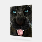 Big Cat Black Panther Acrylschild (Winkel)