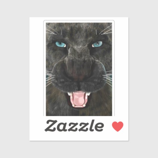 Big Cat Black Panther Aufkleber (Blatt)