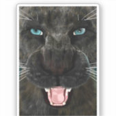 Big Cat Black Panther Aufkleber (Vorderseite)