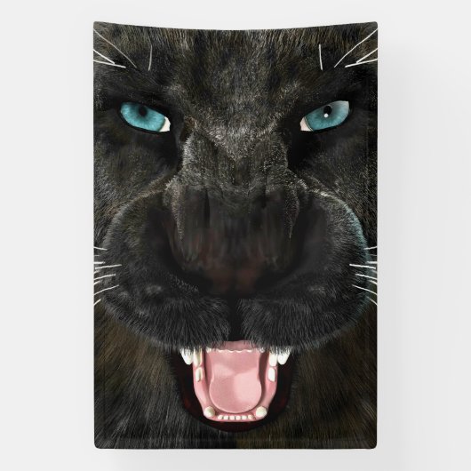 Big Cat Black Panther Banner (Vertikal)