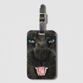 Big Cat Black Panther Gepäckanhänger (Vorderseite Vertikal)