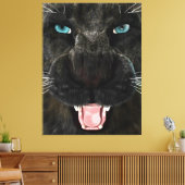 Big Cat Black Panther Leinwanddruck (Insitu (Wohnzimmer))