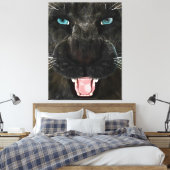 Big Cat Black Panther Leinwanddruck (Insitu (Schlafzimmer))