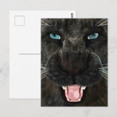 Big Cat Black Panther Postkarte (Vorne/Hinten)